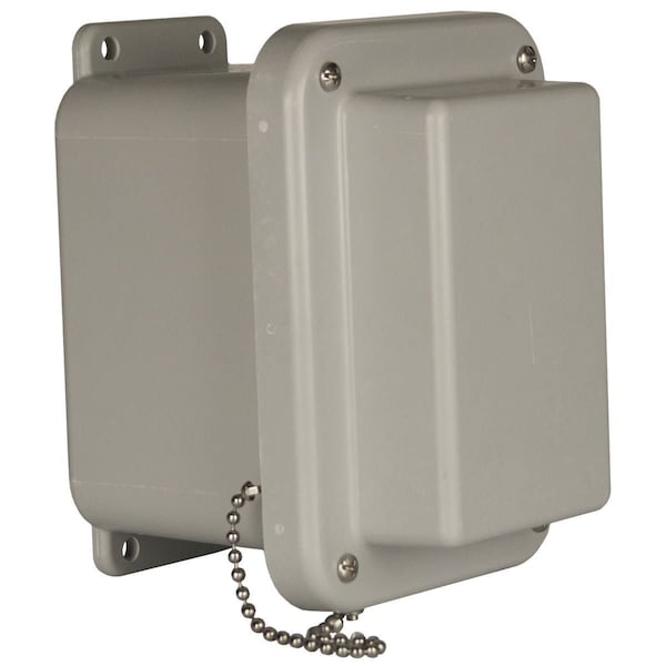 Screws Electrical Enclosures, 8 in H, 6 in D, 6 in W, 4X, Fiberglass